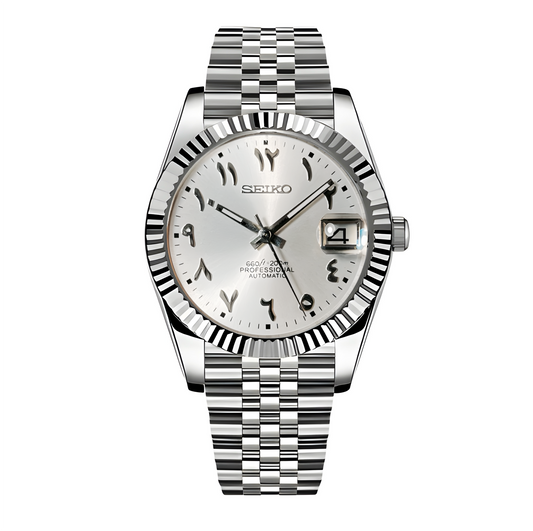 Seiko Silver Arabic Dial Mod