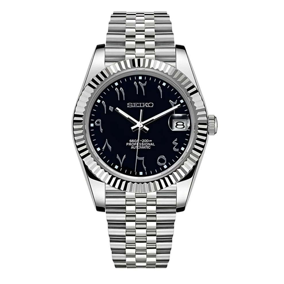 Seiko Midnight Black Arabic Dial Mod