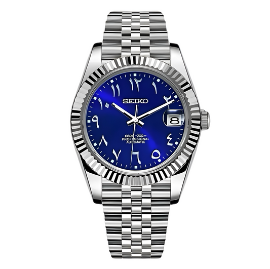 Seiko Sea Blue Arabic Dial Mod