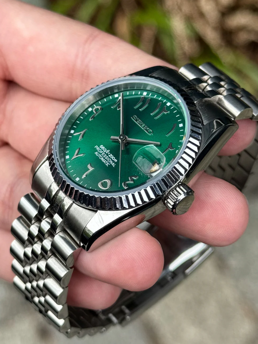 Seiko Royal Green Arabic Dial Mod